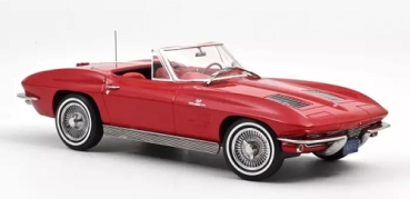 189056	Chevrolet Corvette Sting Ray Cabriolet 1963 Riverside Red	1:18